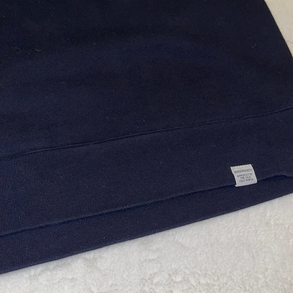 Norse Projects Navy Vagn Classic Crew Long Sleeve Cotton Sweatshirt Size M - Picture 6 of 10